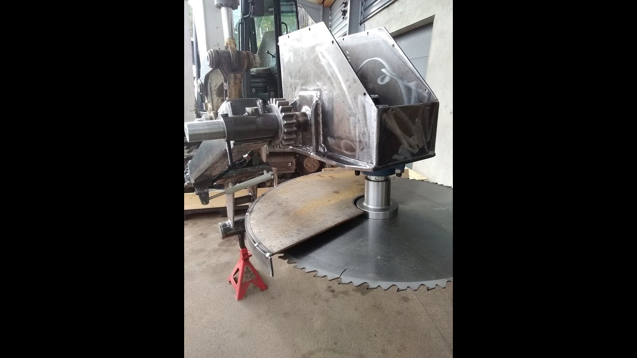 Fabrication d'un Lamier d'élagage hydraulique Pour Pelle / Homemade excavator hydraulic saw head