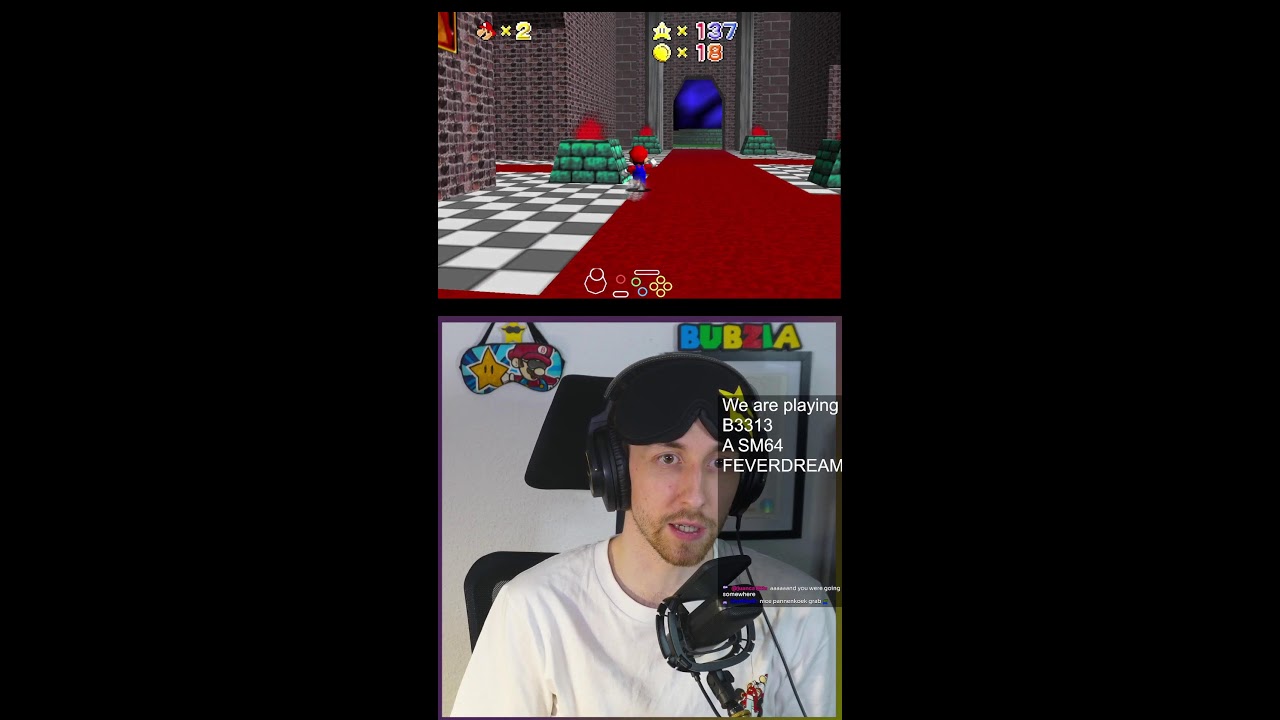 BLINDFOLDED SM64 Speedruns and B3313! | VERTICAL STREAM #shorts