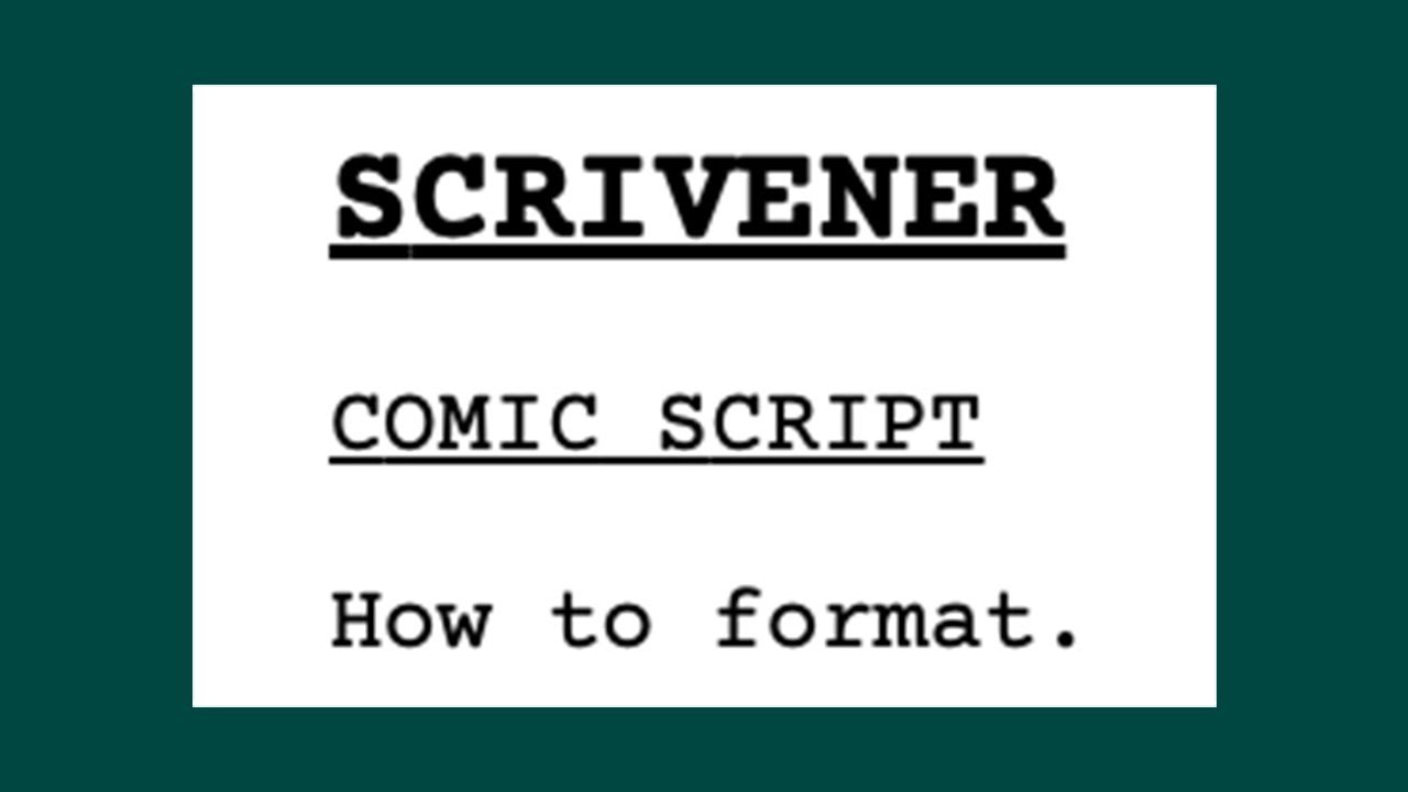 Как создать сценарий комикса в Scrivener