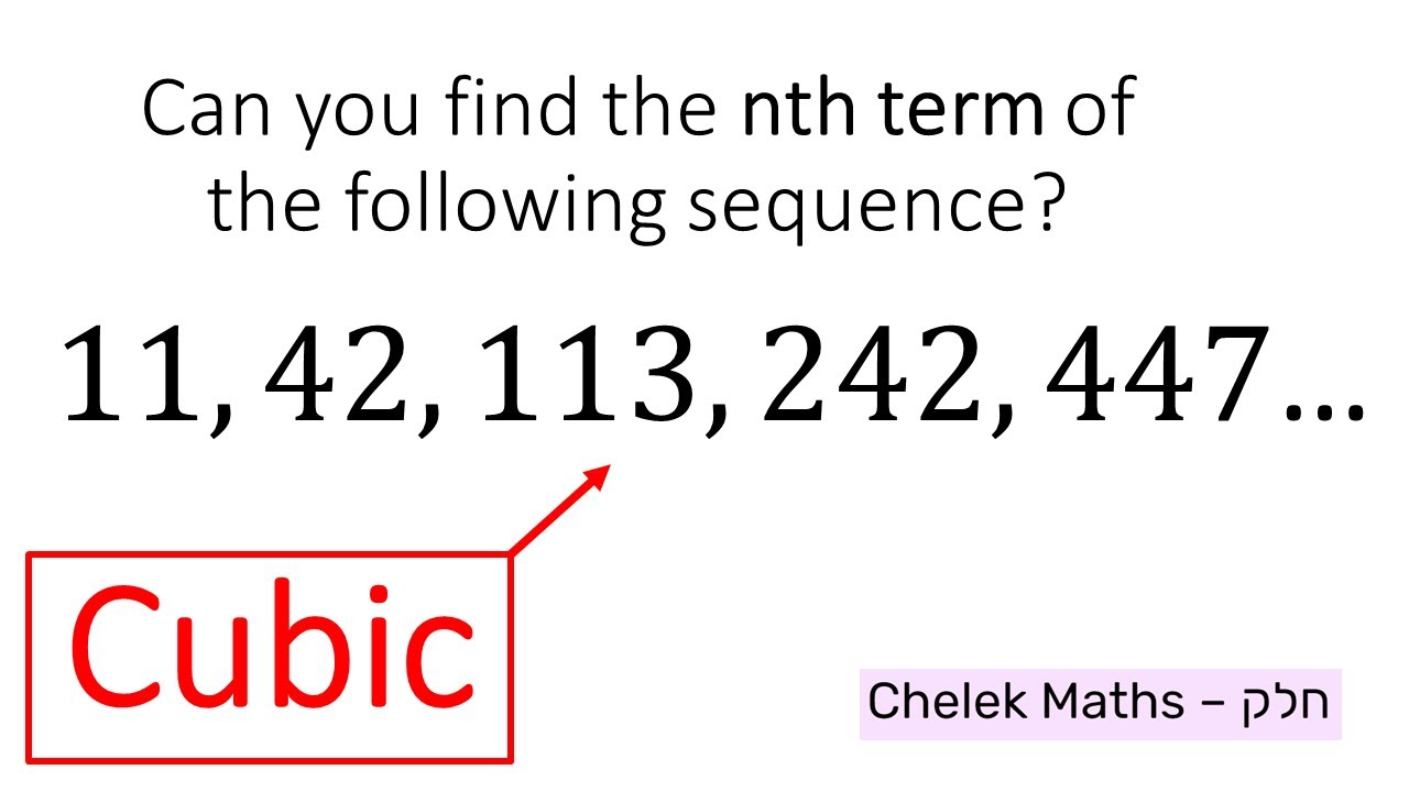 Finding the general expression of cubic sequences