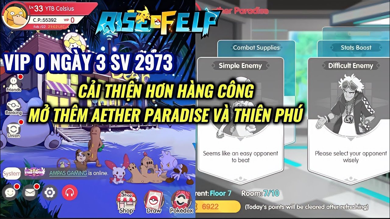 RISE OF ELF : Vip 0 - SV 2973 - Ngày 3 : Cải thiện hơn hàng công trụ hạng | Mở thêm Aether Paradise