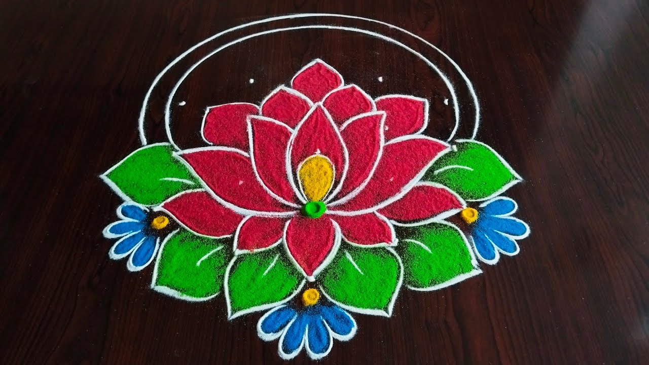 New year special rangoli (5×3) dot's....