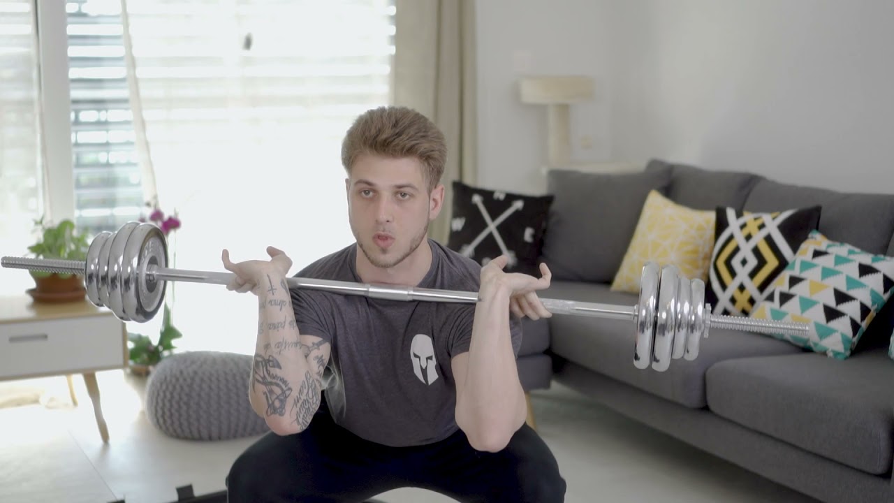GladiatorFit - 50Kg Chrome Bar & Dumbbell kit