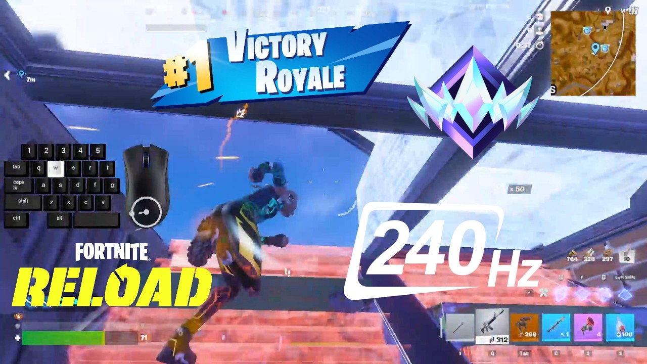 Fortnite Unreal Ranked Reload On PC | Keyboard & Mouse Gameplay | 240 FPS | 4K