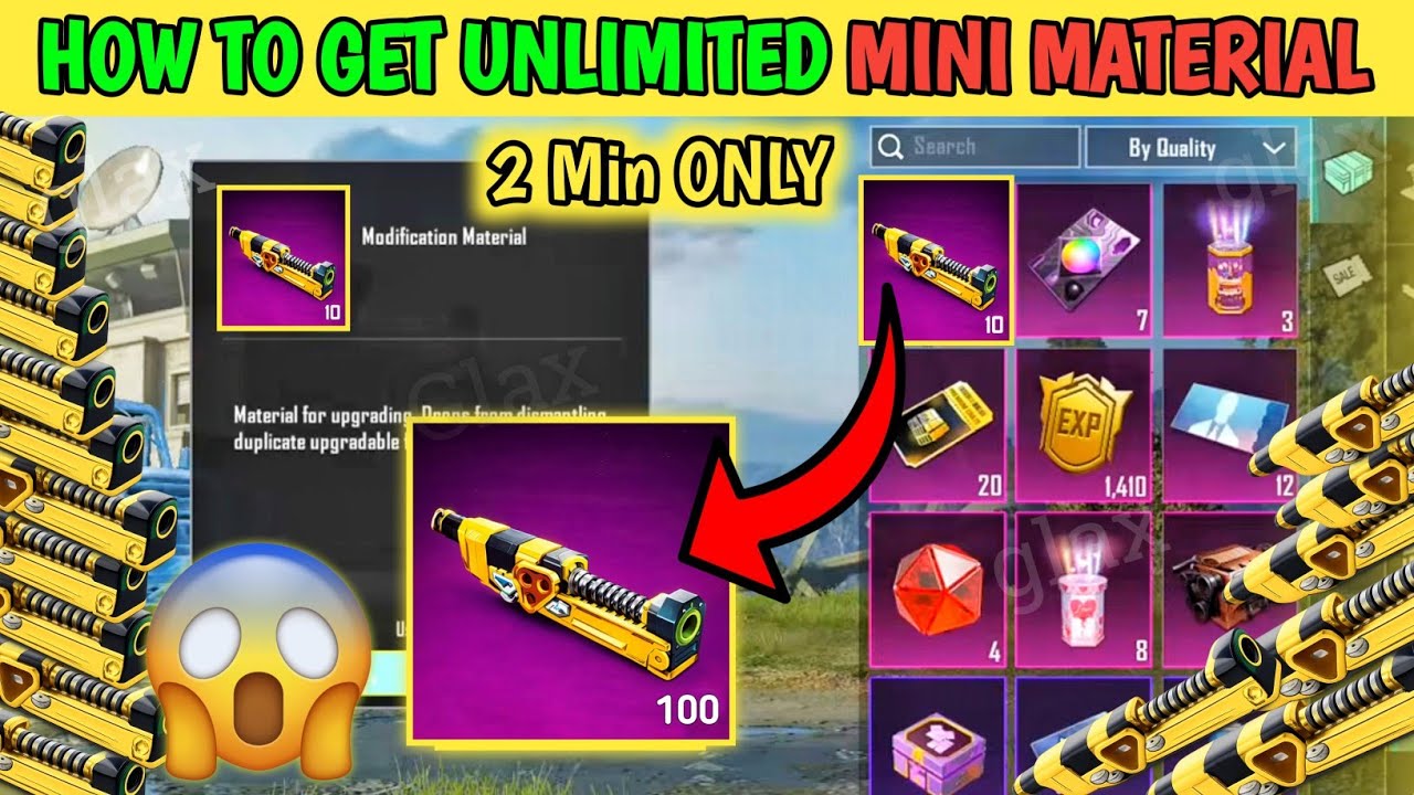 🤩 How to Get Mini Material in Bgmi | Get  Unlimited Mini Material In BGMI & Pubg |Free mini material