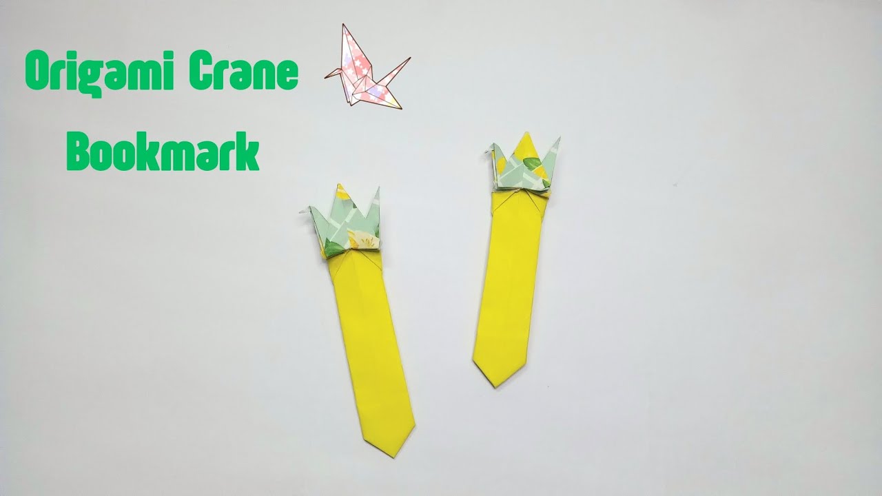 Origami Crane Bookmark / Bookmark Burung Bangau Dari Kertas Origami