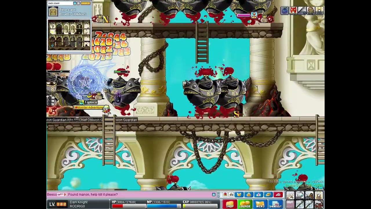 MapleStory GMS – Dark Knight 141→142 | Road to Oblivion 3 (Onyx Apple)