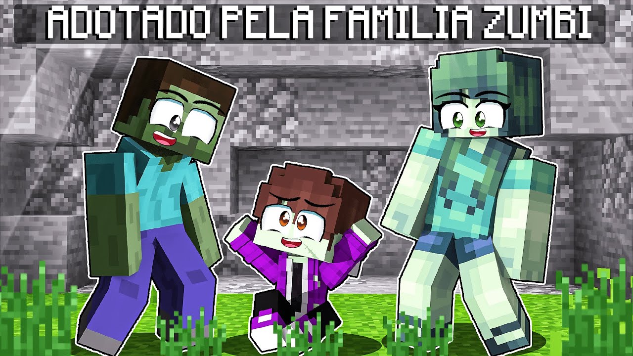 S4ULO foi ADOTADO pela FAMILIA ZUMBI no Minecraft