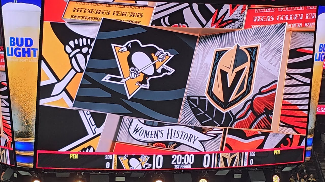 Vegas Golden Knights vs Pittsburgh Penguins 3/7/25 at T-Mobile Arena.