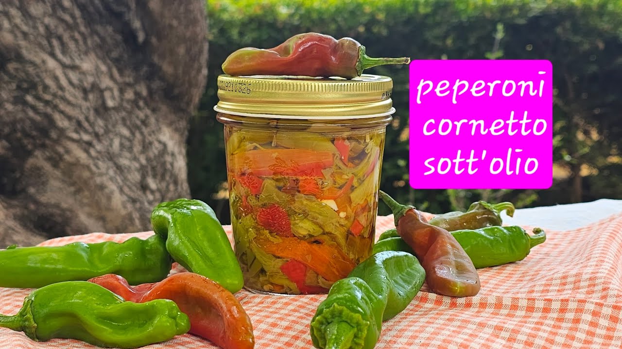 Peperoni cornetto sott'olio