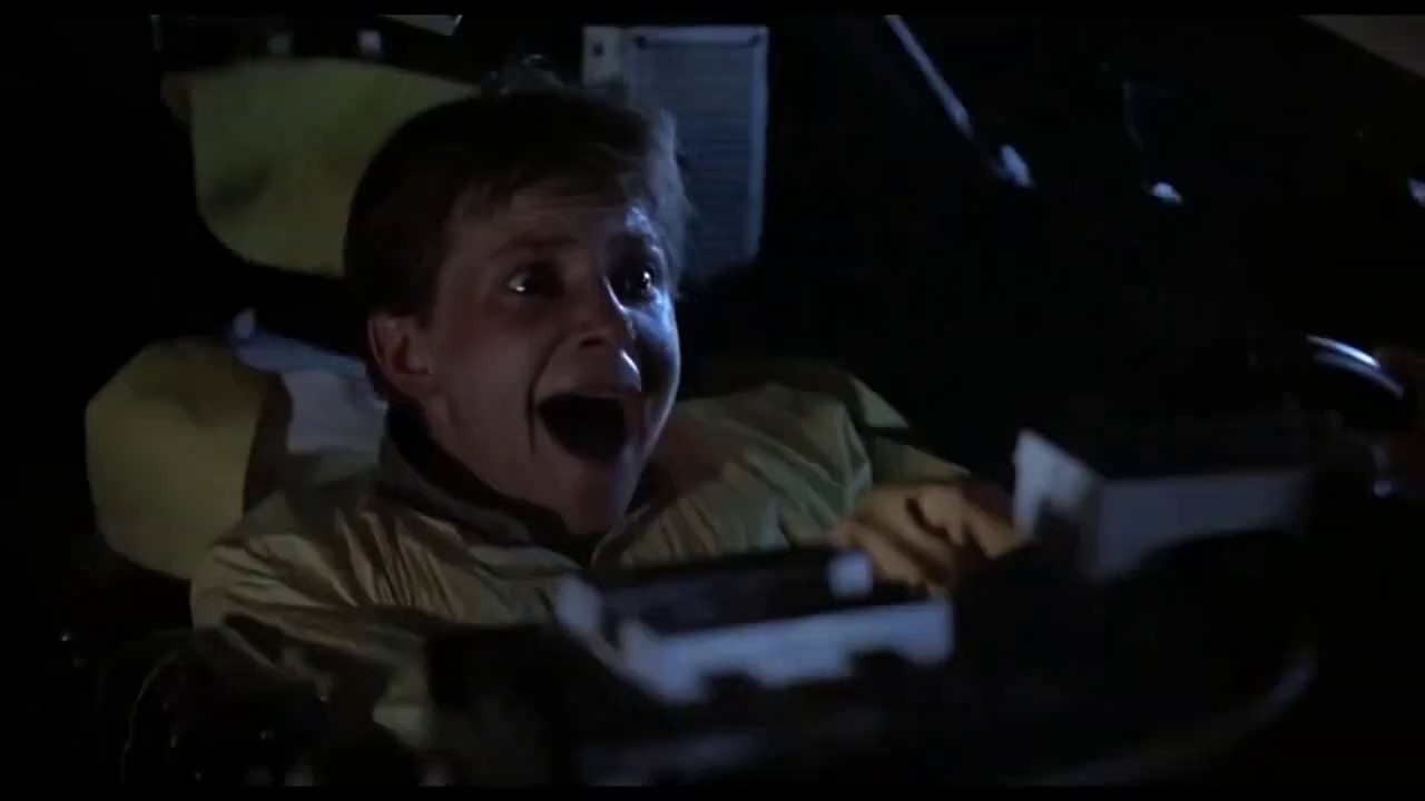 Back to the future, but with sponge bob time travel music