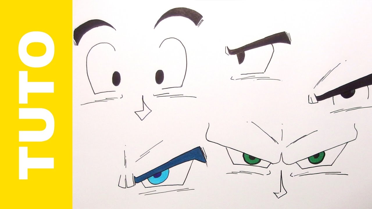 Comment dessiner les yeux de Goku Dragon Ball Z