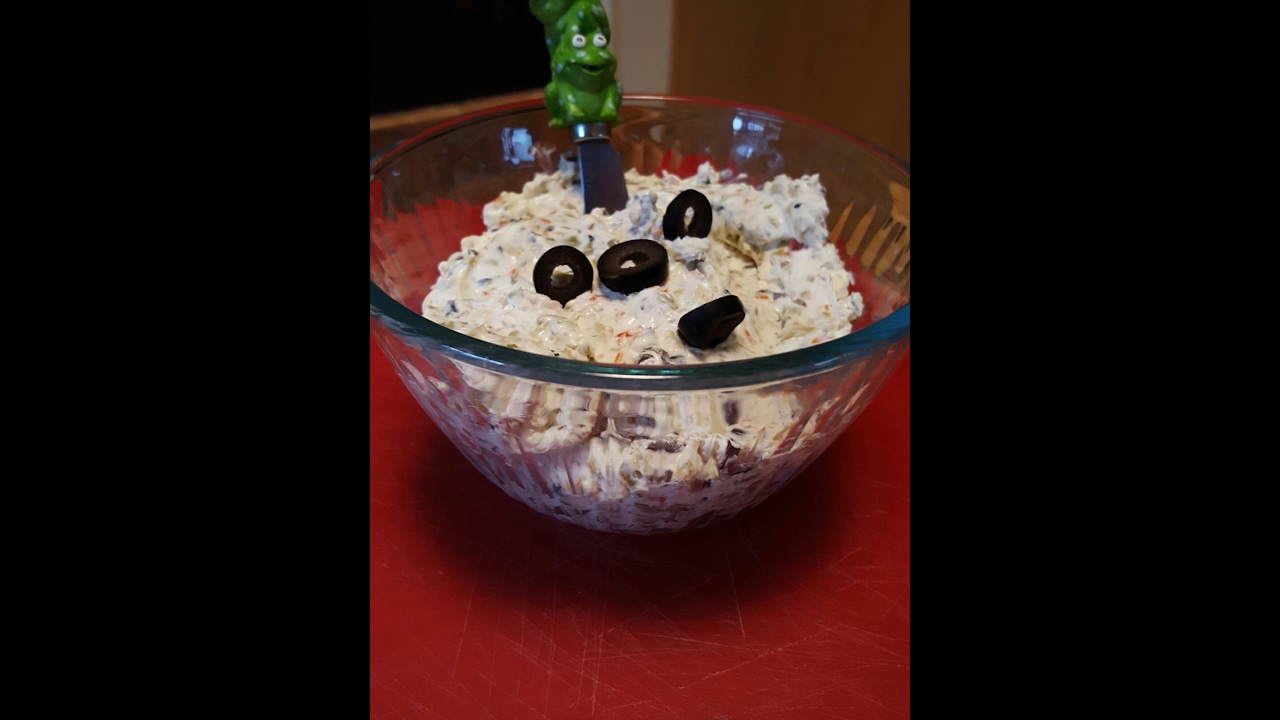 Green Olive Cream Cheese Spread Football parties