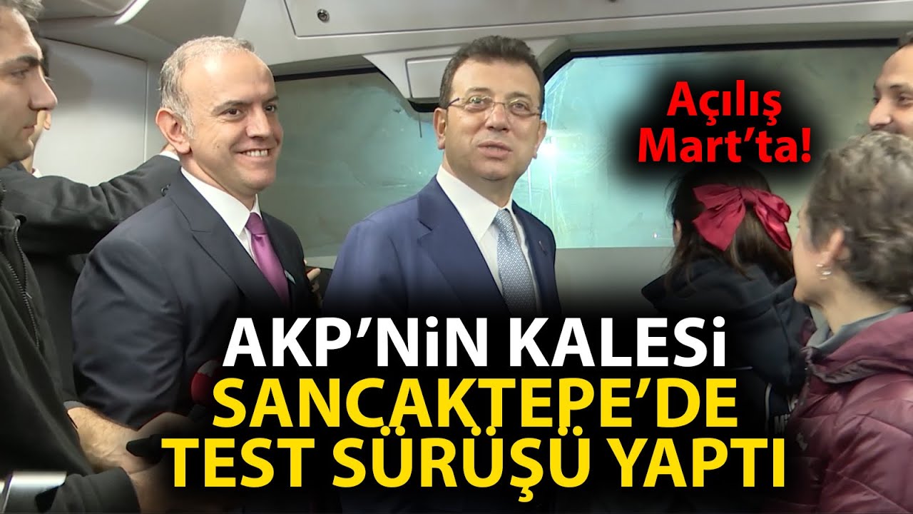 Ekrem İmamoğlu, Sancaktepe'de test sürüşü yaptı! Müjdeyi tren içinden verdi!
