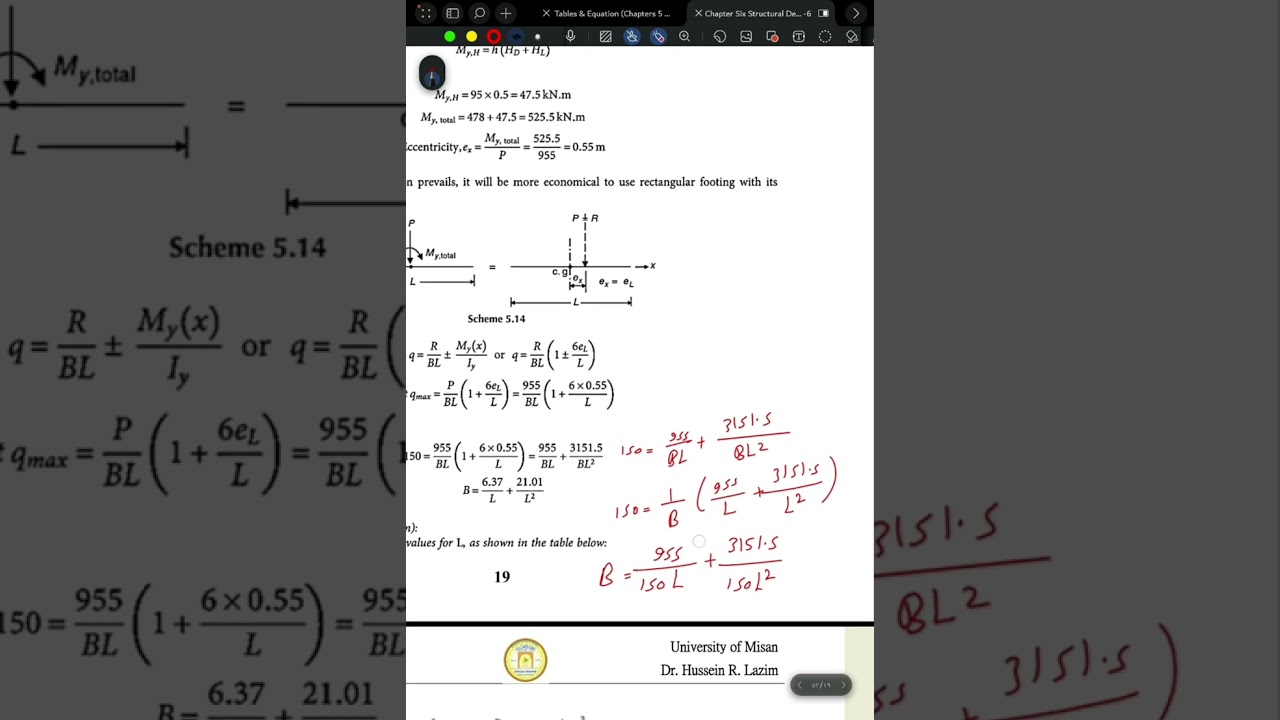 هندسة الأسس ، الفصل السادس ، المثال الثاني