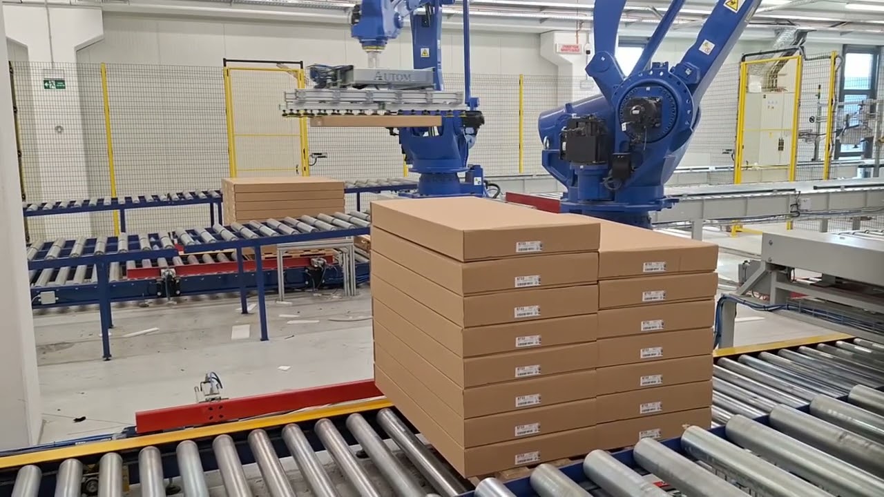 Double palletizing cell - Cella pallettizzazione scatole doppia