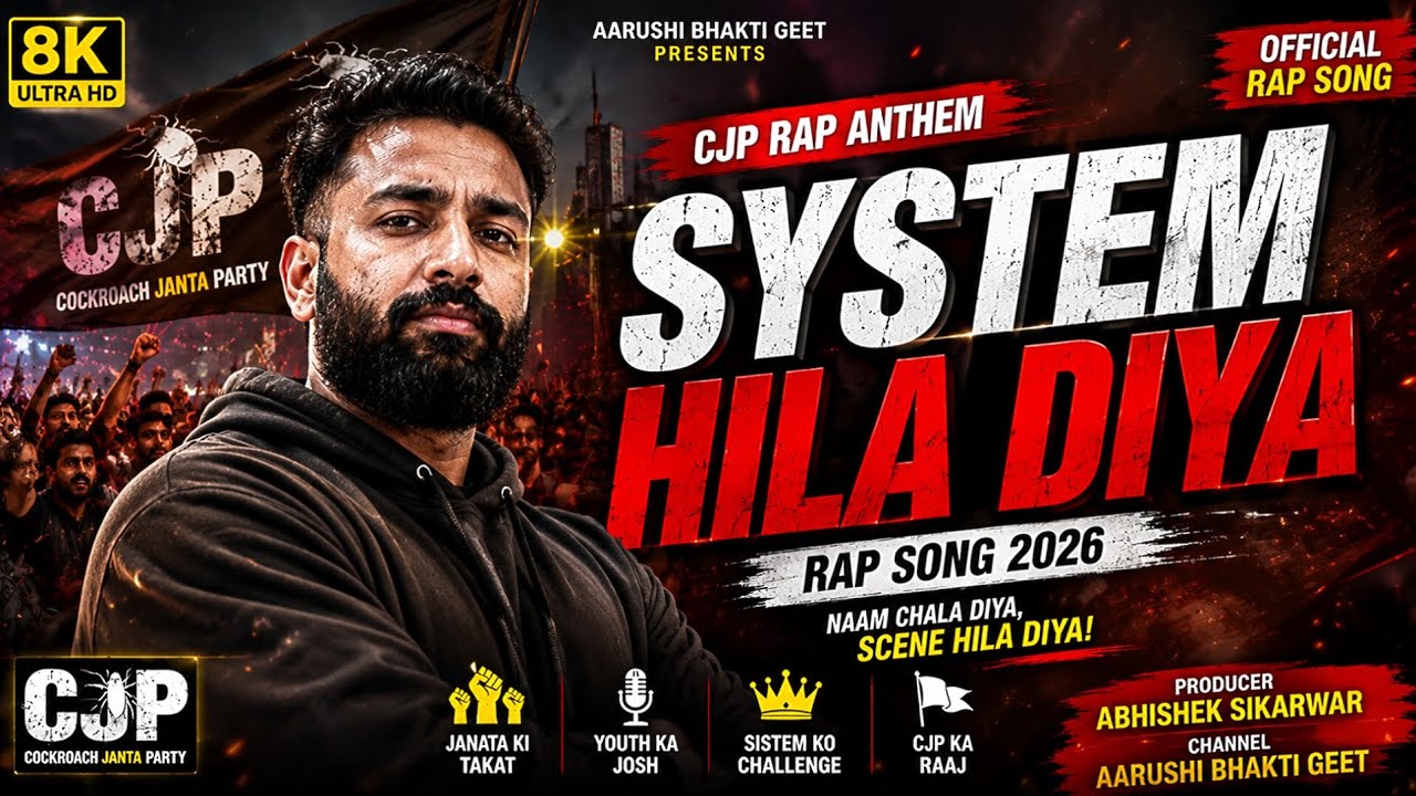 System Hila Diya 🚀 | CJP Rap Song 2026 | Cockroach Janta Party Anthem | Hindi Rap Video 