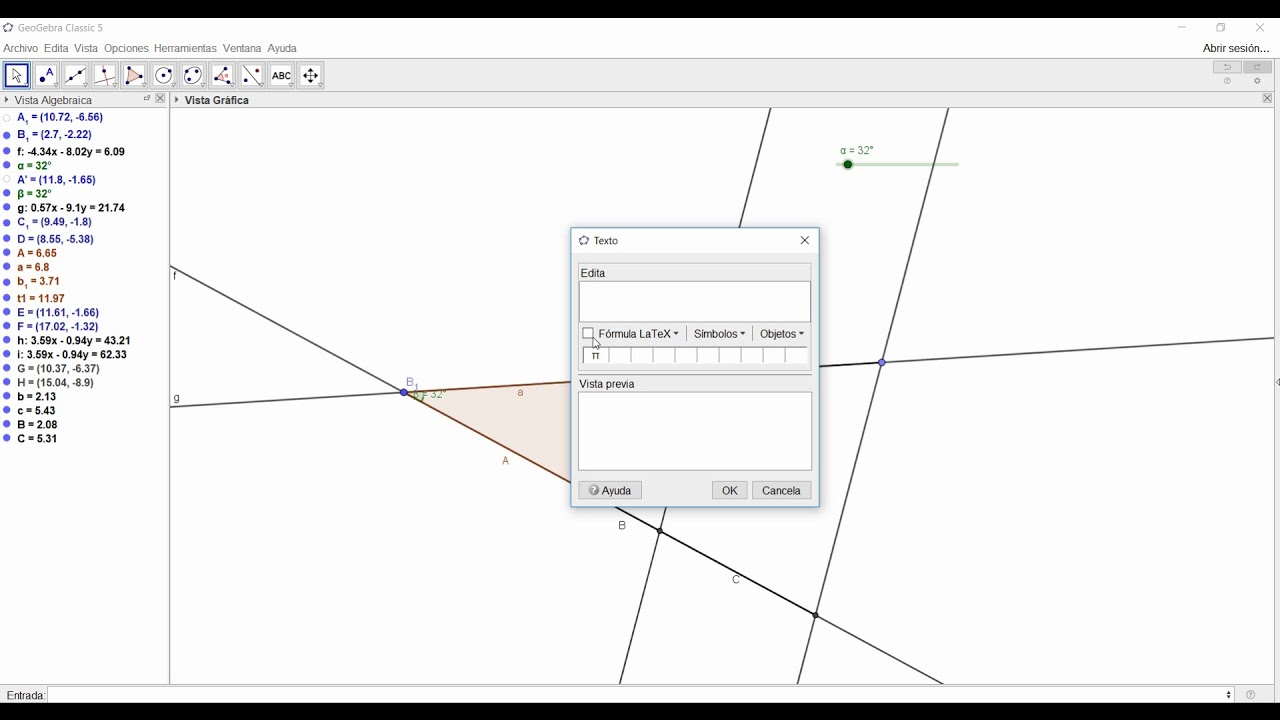 Teorema de Thales con Geogebra