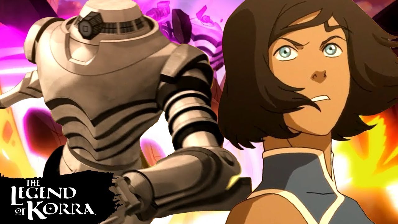 Korra vs. Kuvira's Mecha Suit 💥 Full Scene | The Legend of Korra