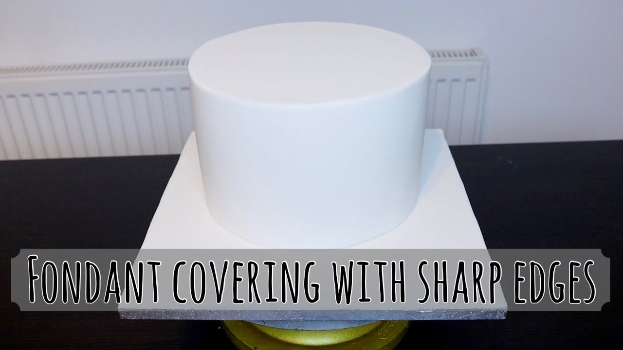 Covering the cake with fondant | Sharp edges with fondant using upside down method