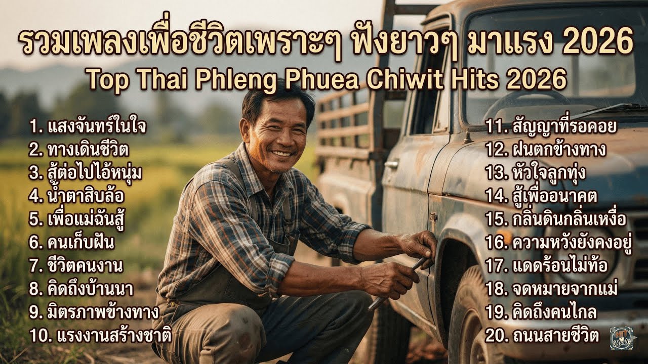 รวมเพลงตำนานเพื่อชีวิต ฟังยาวๆตอนทำงาน ขับรถ เพลินๆ
