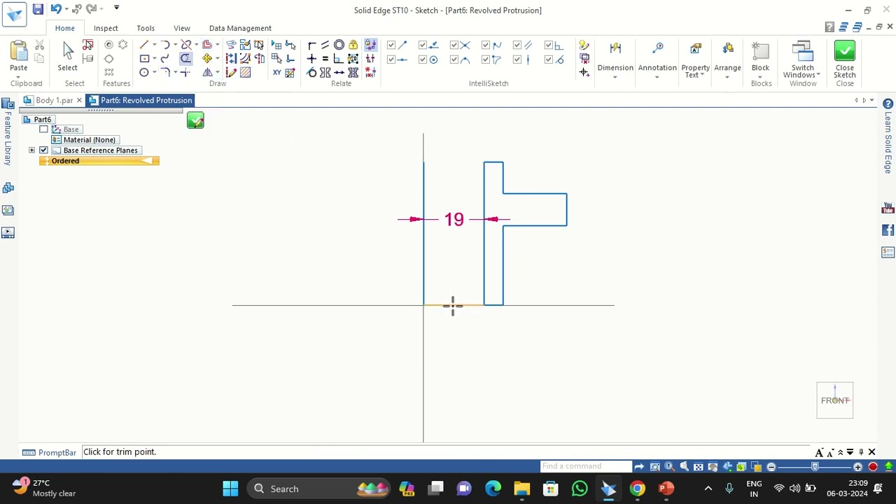 How to create Screw Jack (NUT) Solid Edge ST10/2019/2022 CAMD LAB