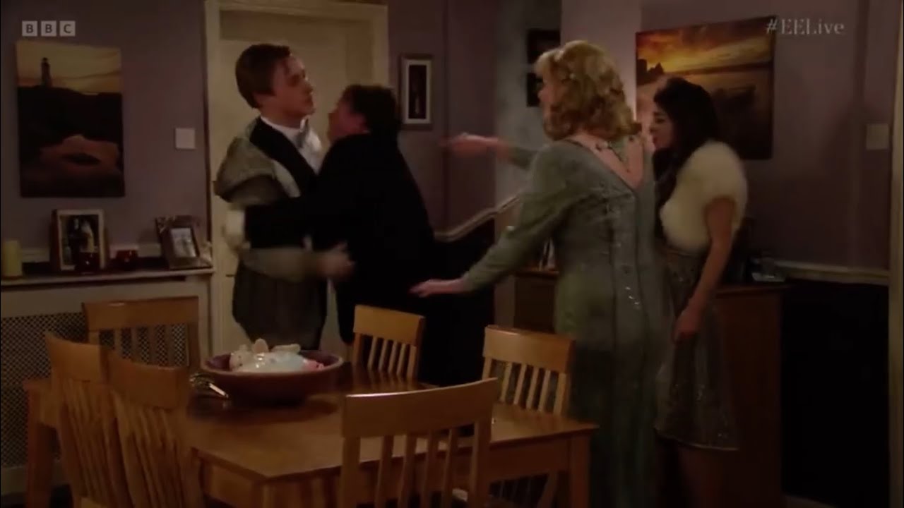 Eastenders Peter argues with Jane as Ian and Jane want Peter to coverup that Bobby killed Lucy