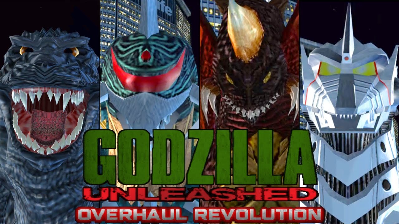 [Dolphin] Godzilla Unleashed Overhaul - Godzilla 1990s vs Gigan vs Destoroyah vs Kiryu (1440p 60FPS)