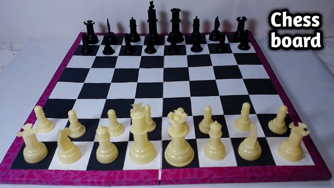 How to make chess board at home/DIY chess game