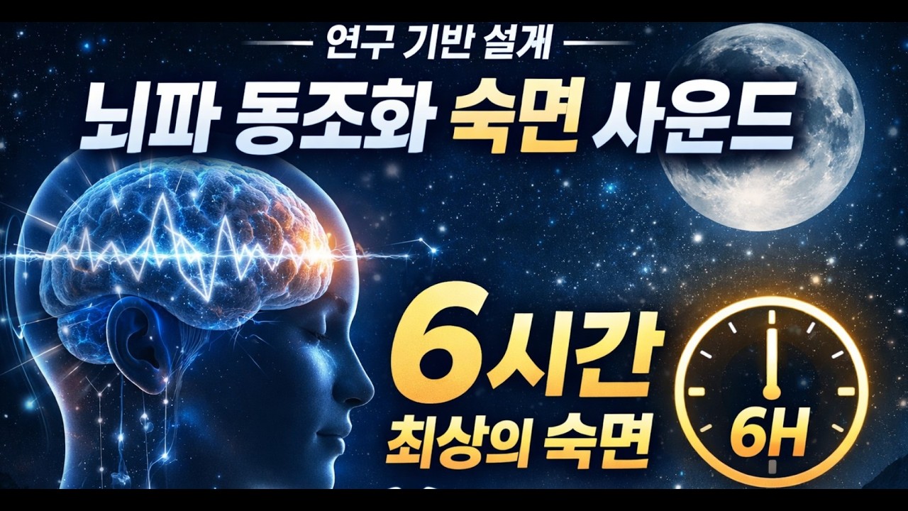 🧠💤 최상의 숙면을 경험하세요 432HZ | 수면단계별 뇌파 동조화 사운드 · 6시간 풀나잇 버전 (연구 기반 설계) ㅣ공부 백색소음