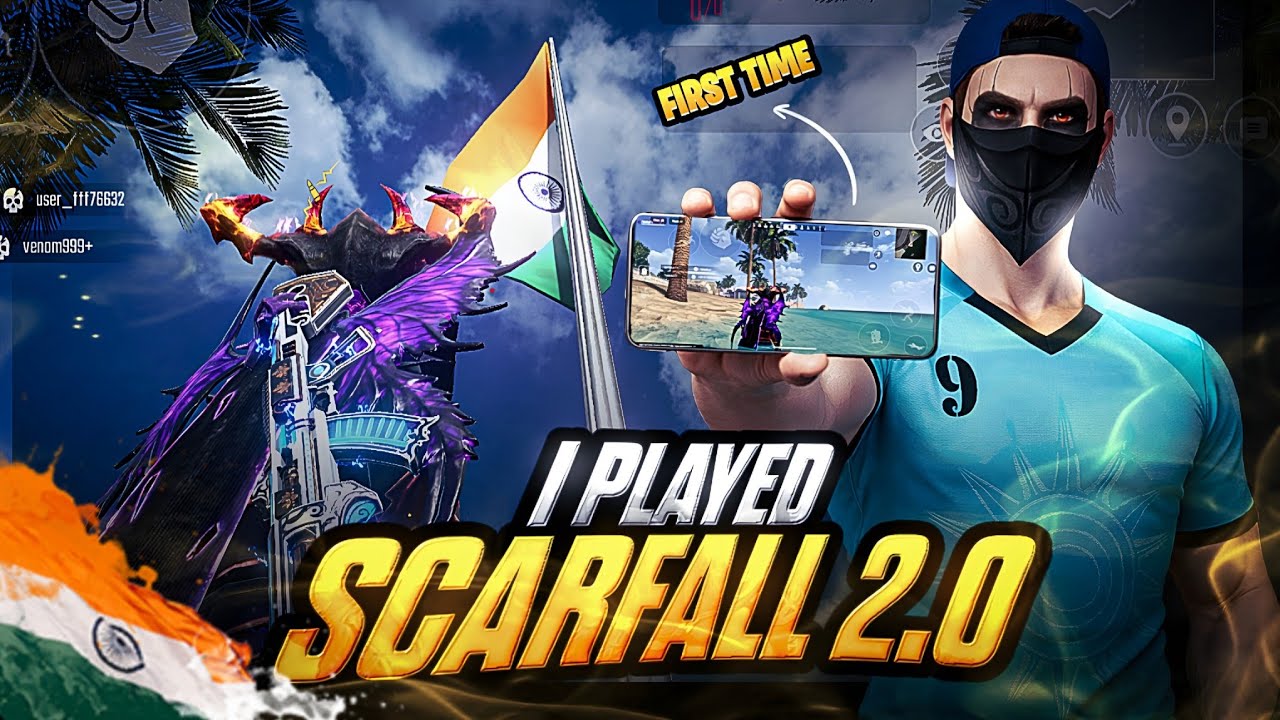 MY FIRST DAY ON INDIAN GAME  🇮🇳😱 | SCAR FALL 2.0 🔥 GAMEPLAY + COMMENTRY | UNBELIEVABLE 🥶❓ | CLOUDYY 