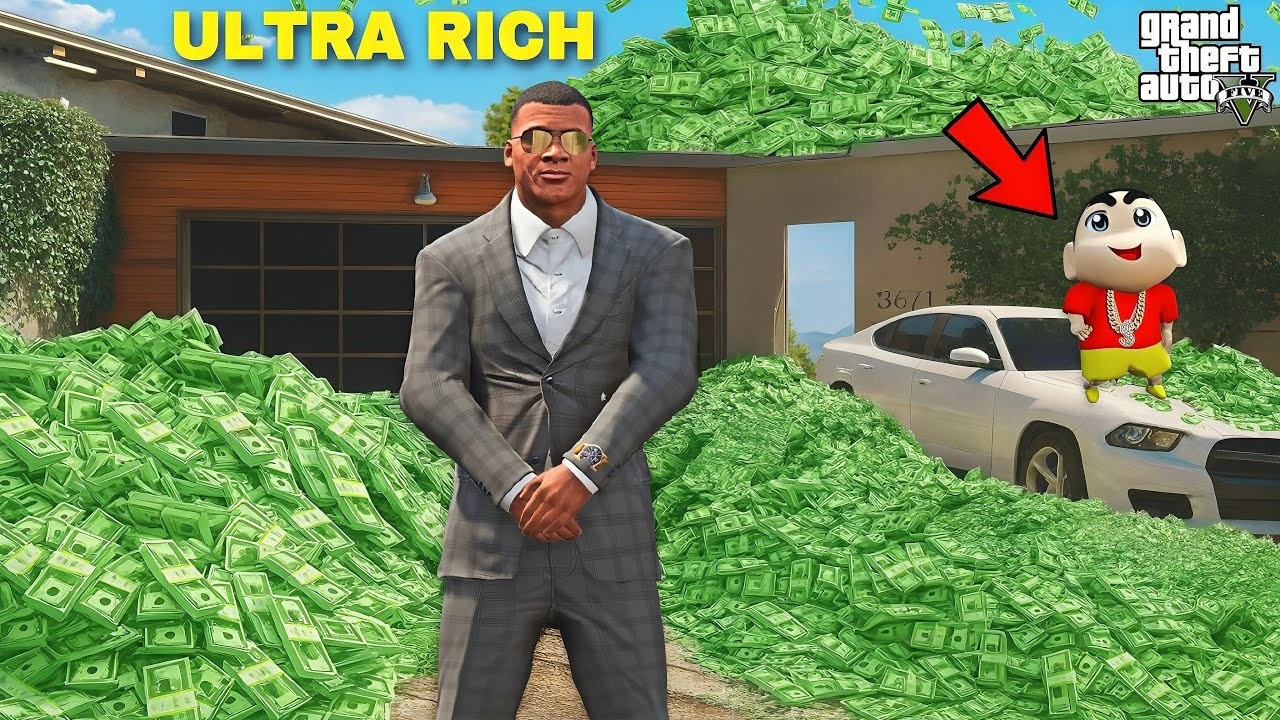 Franklin And Shinchan Touch Anything Become Diamond & Gold in GTA 5