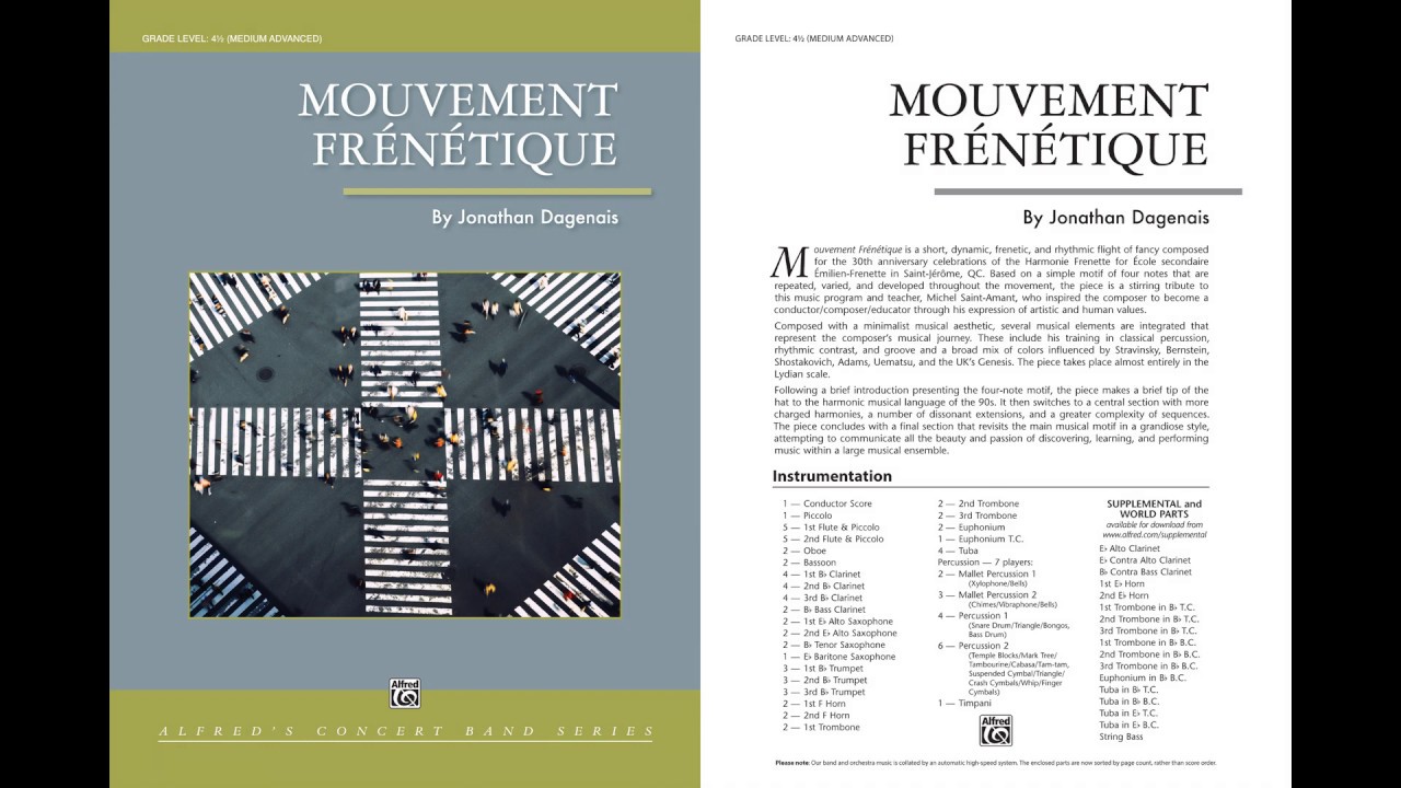 Mouvement Frénétique, by Jonathan Dagenais – Score & Sound