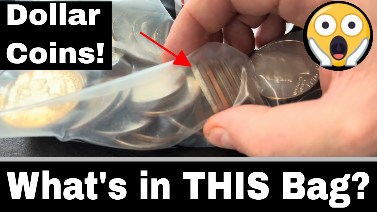 Searching a Bag of Ike Dollar Coins (from the Bank) - Silver Found!