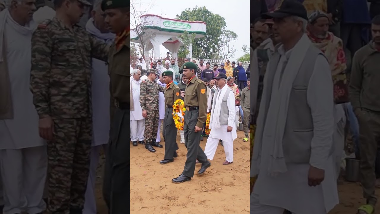 झज्जर के लाल शहीद सूबेदार धर्मबीर सहरावत को नम आंखों से अलविदा कहा:बिरोहड़,झज्जर