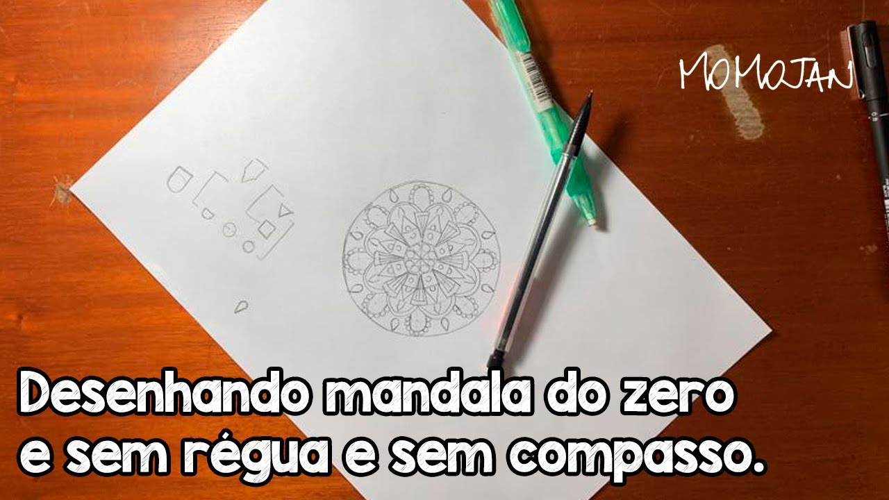 Como desenhar mandalas do zero sem compasso e sem régua.