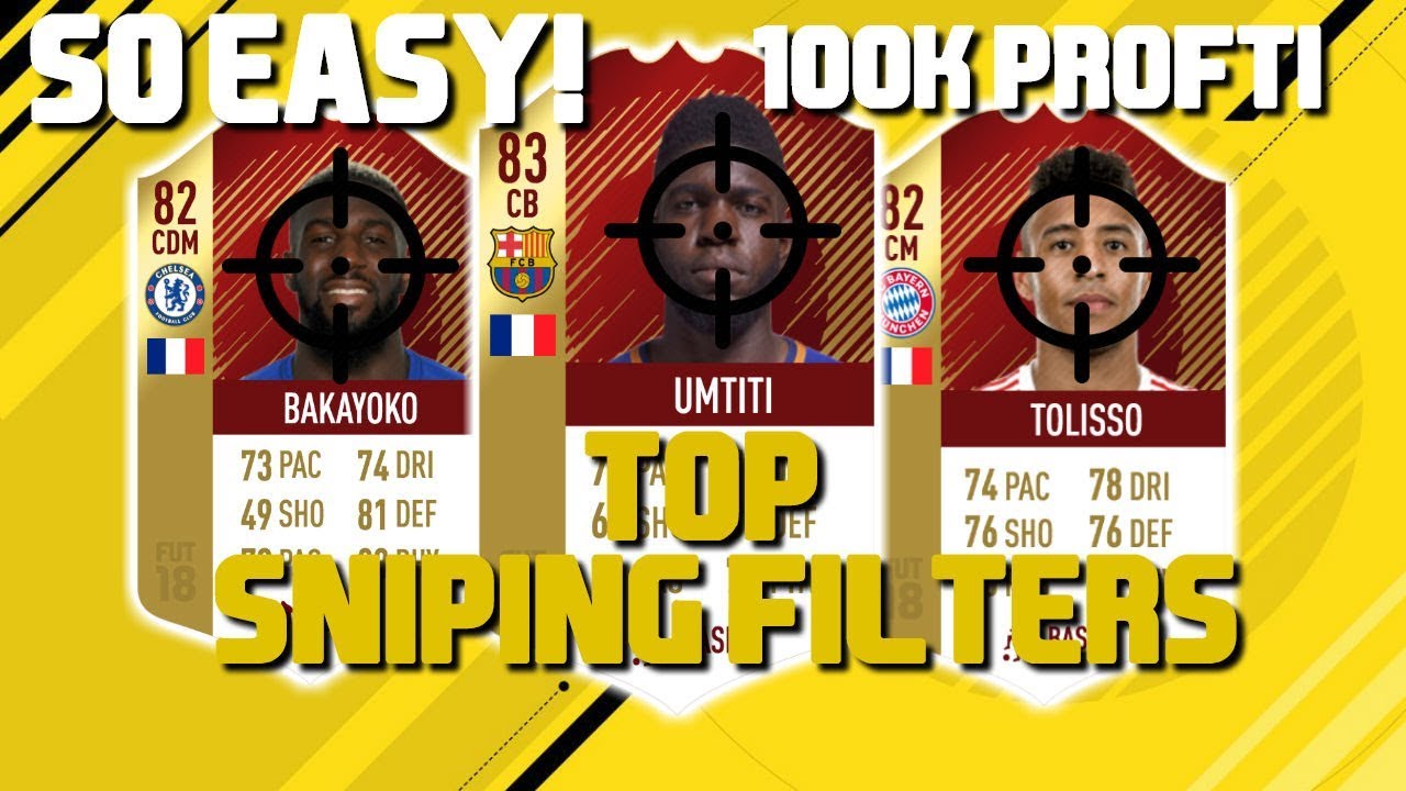 FIFA 18  NEW SNIPING FILTERS AND TRADING TIPS!!! 50K PROFIT IN 5 MINUTES!! FIFA 18 TRADING METHOD