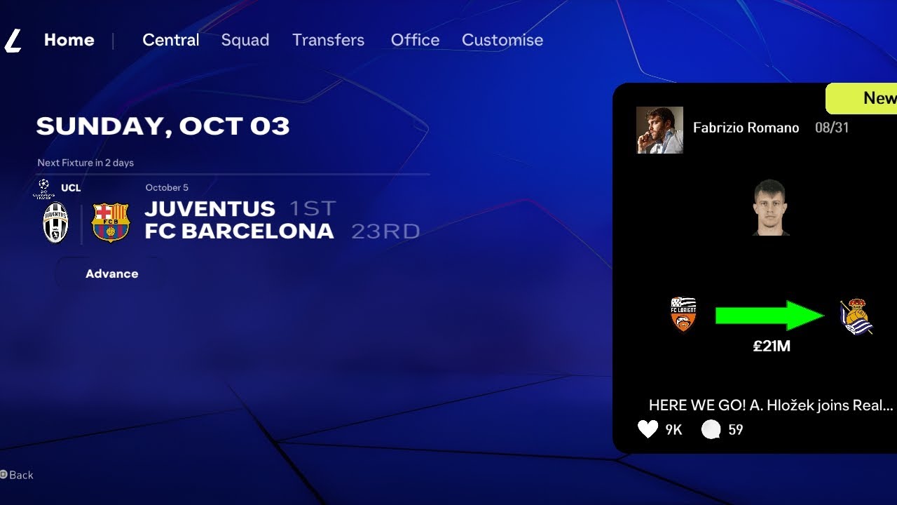 UCL in CAREER MODE FIFA 16 MOBILE DAVUN 