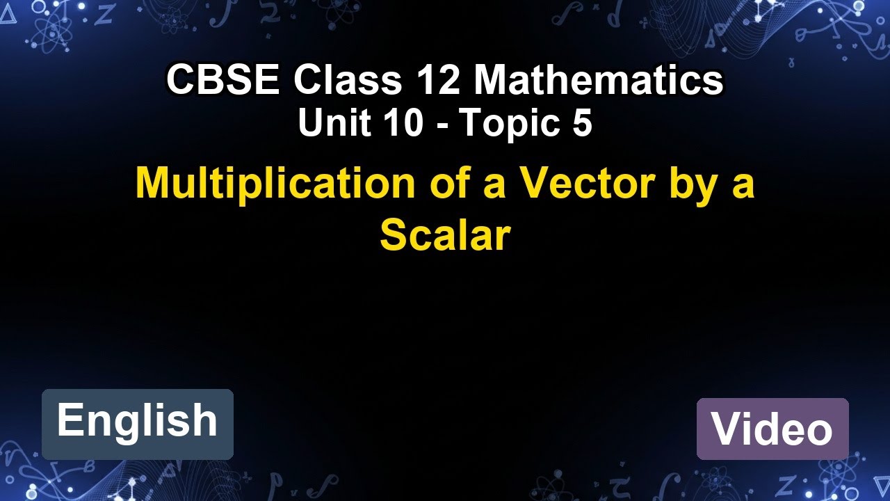 Unit 10 – Multiplication of a Vector by ... | CBSE 12th Mathematics (English) | The 5-Minute Teacher