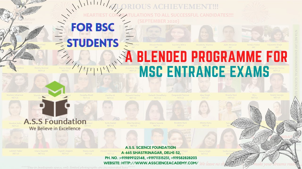 NEW BATCH For M.SC Biotech /life science /IIT JAM /Microbiology/Biochemistry /Environmental science