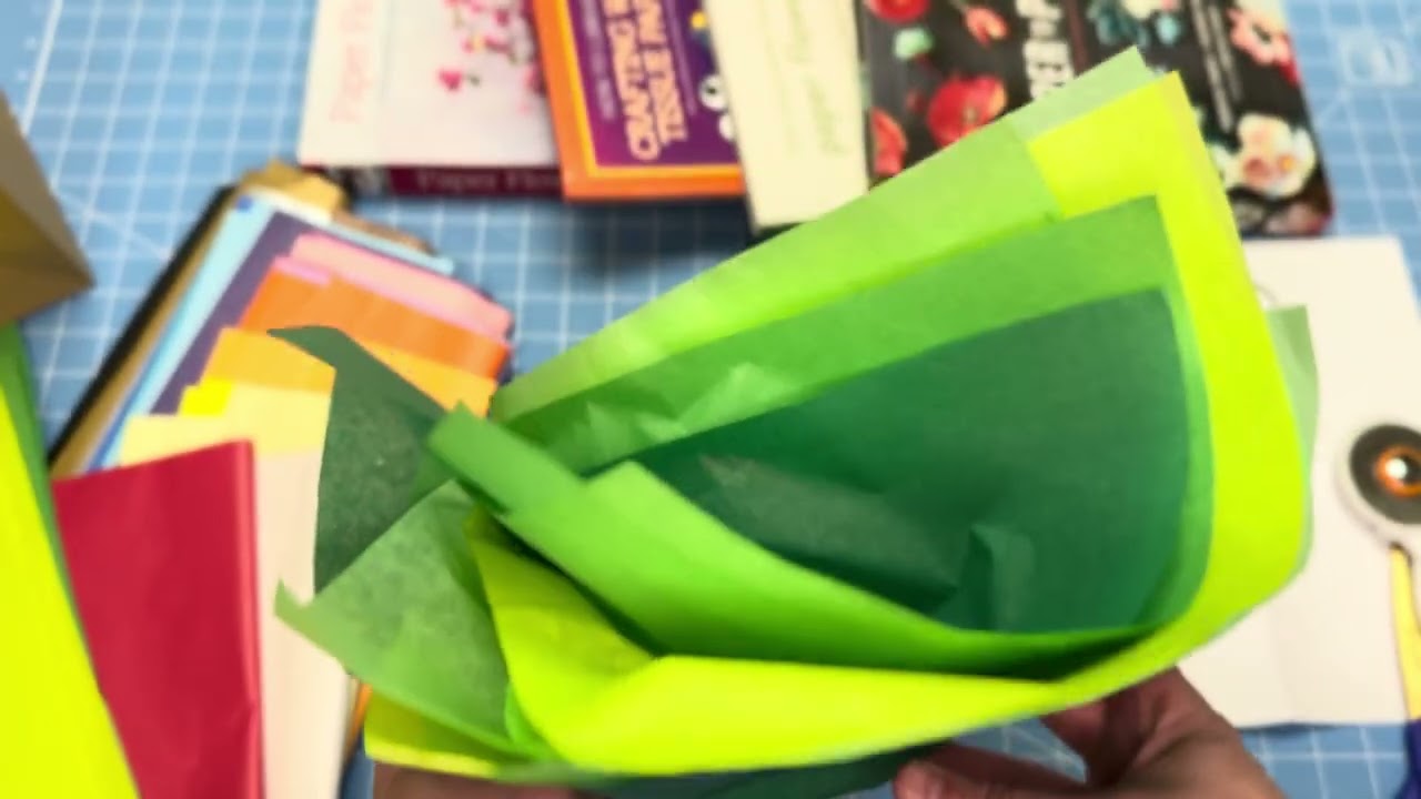 Assorted colors tissue paper. With St. Patrick’s day coming I wanted to show the greens!! 🍀🍀
