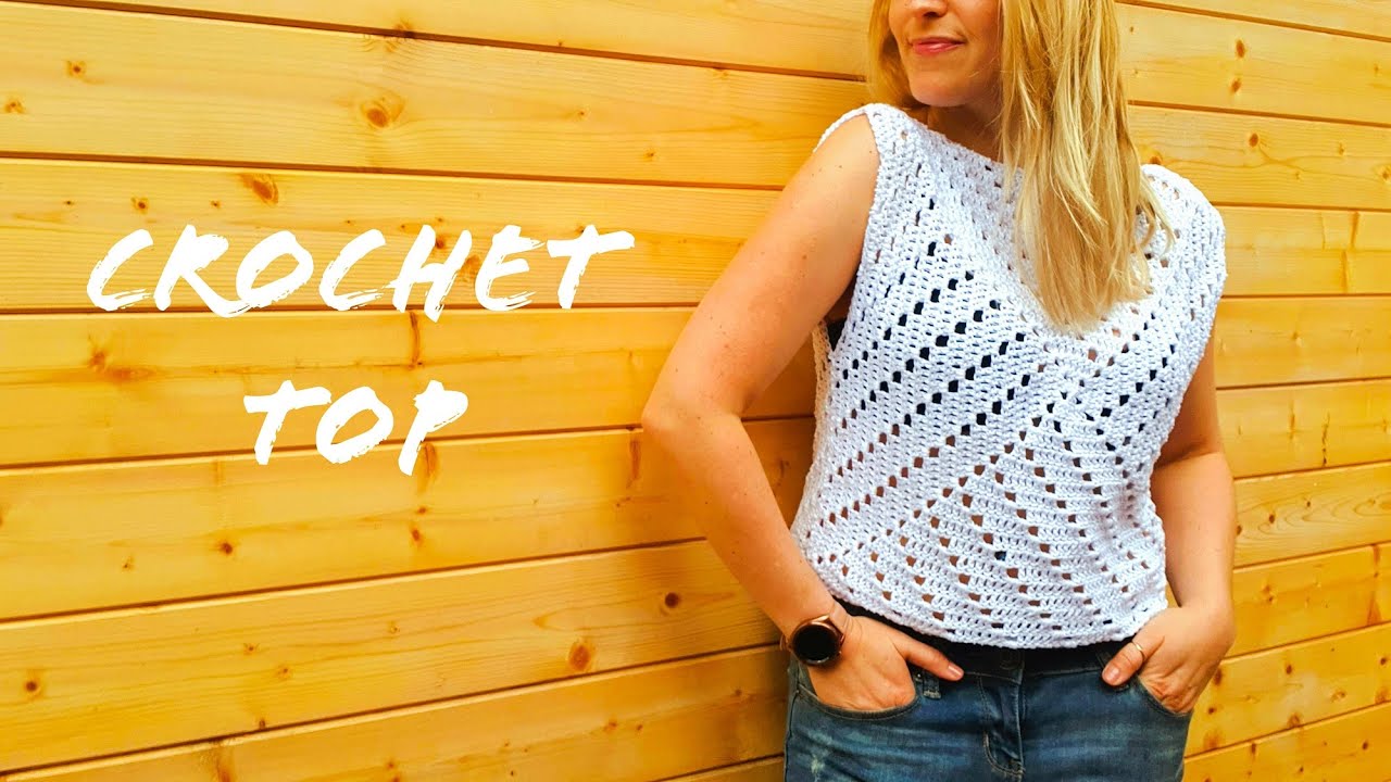 Как связать крючком летний топ быстро и легко #crochetsummertop