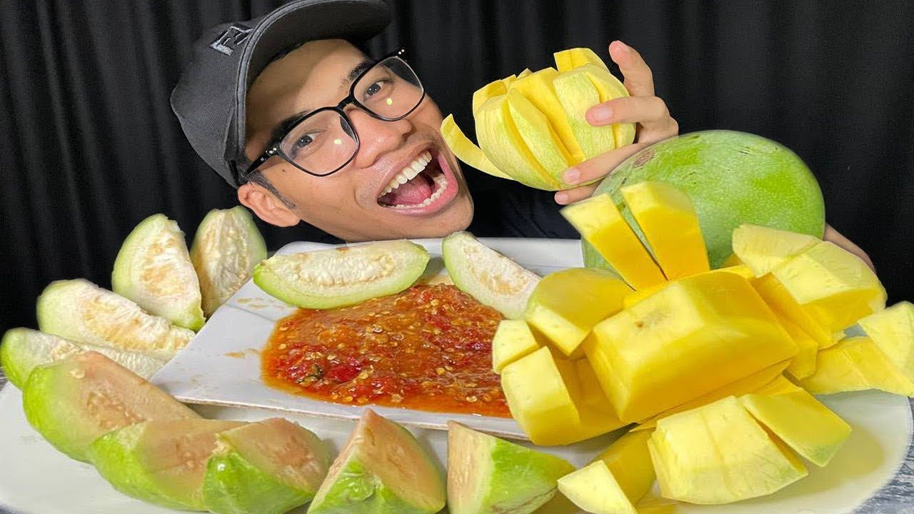 ASMR MUKBANG MANGO AND GUAVA - FRUIT MUKBANG