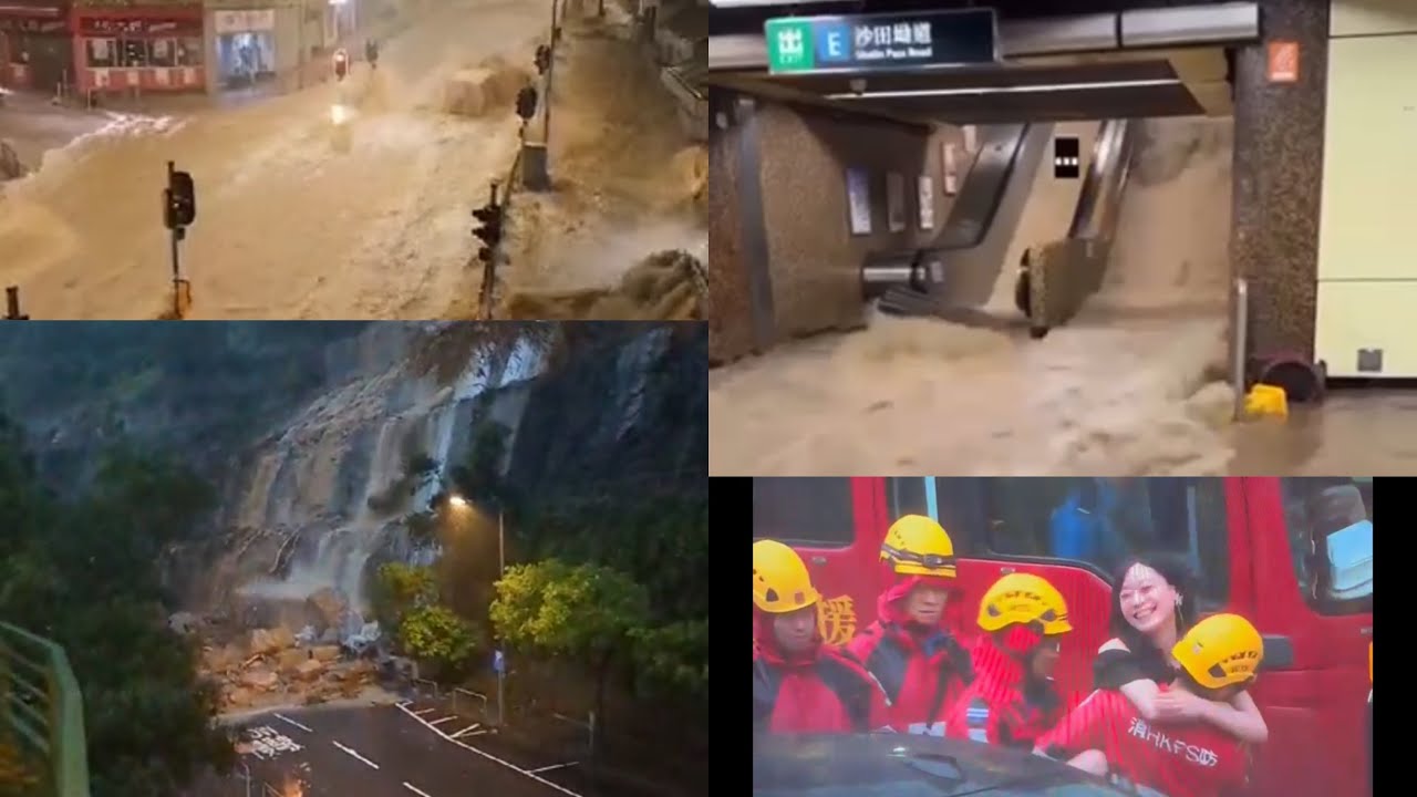 Black Rain in Hong Kong
