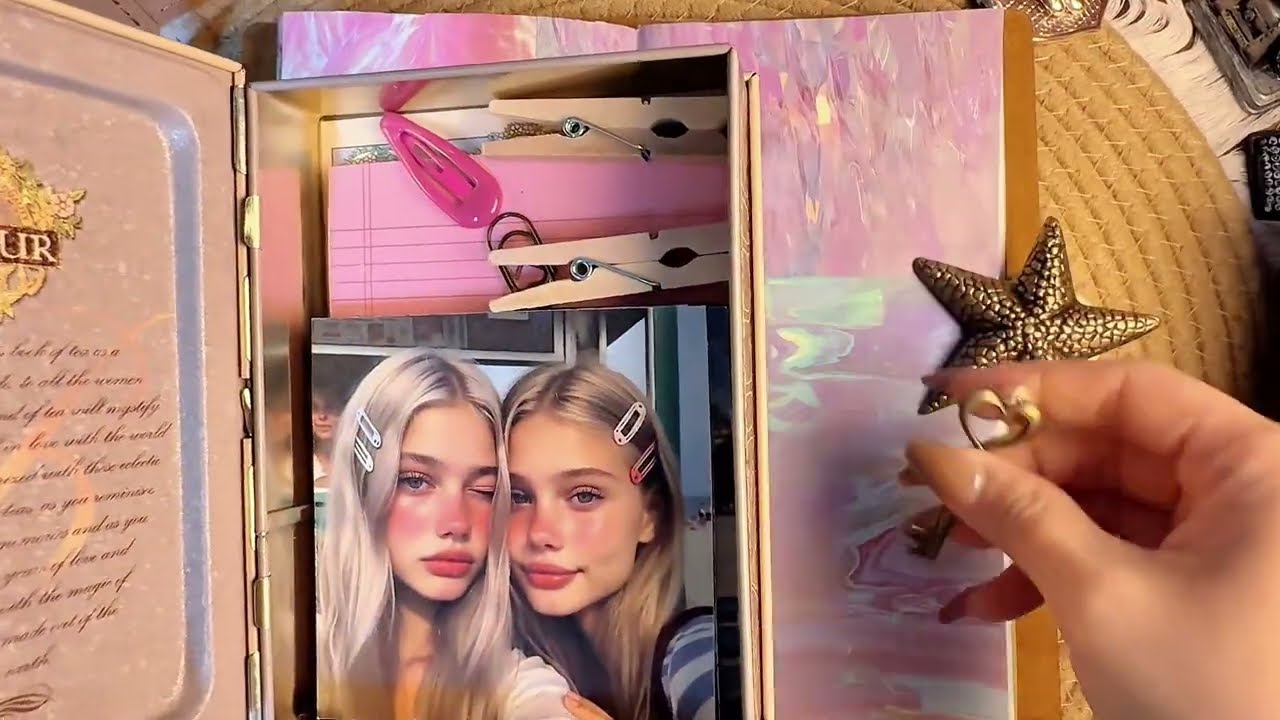 ASMR|  핑크 하이틴 감성 다꾸 🩷  · Pink Journal Sounds #journaling  #vintagejournal #다이어리꾸미기 #다꾸