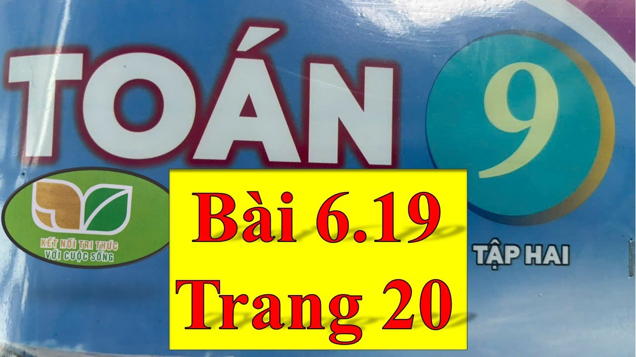 Bài 6.19 Trang 20 Toán 9 Tập 2 |  Kết Nối Tri Thức
