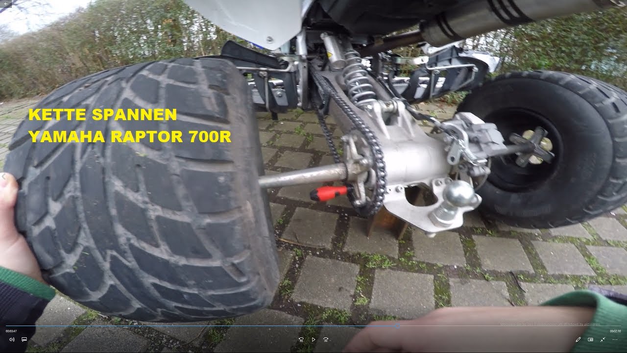 Kette spannen Yamaha Raptor 700