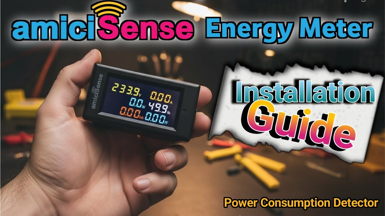 Install Guide Amicisense 6 in 1 Digital Energy meter | Install Amicisense Single Phase Energy Meter