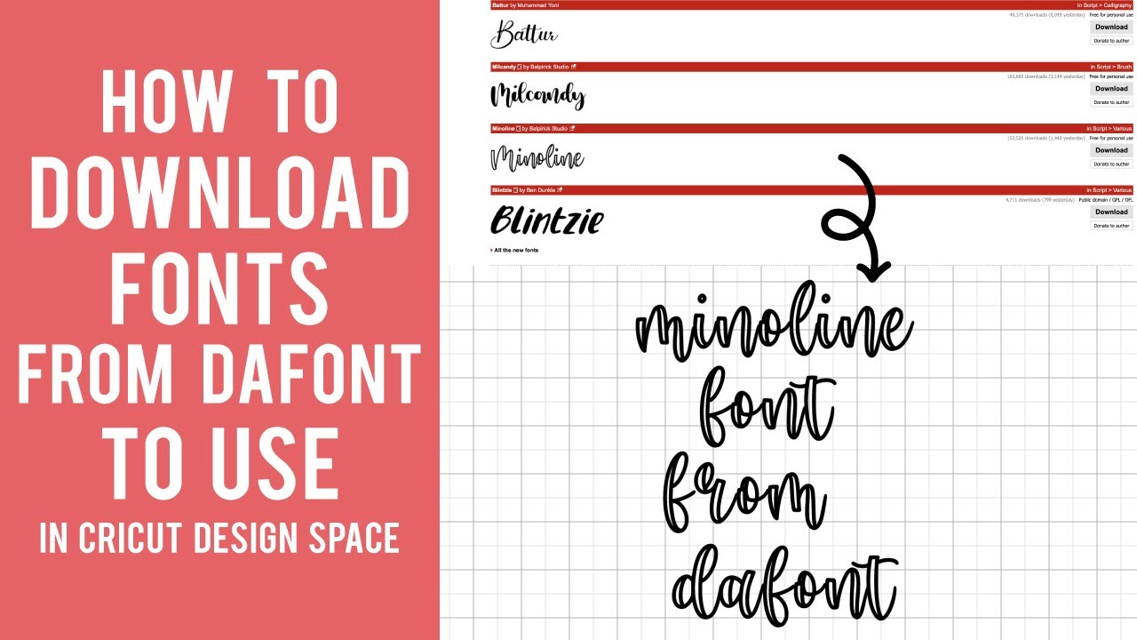 Как загрузить шрифты с Dafont в Cricut Design Space на Mac