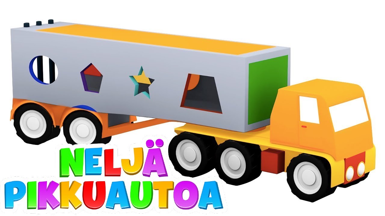 Opi muotoja ison lasten rekan kanssa. Suomenkielisi&auml; lastenohjelmia. Leluautot & lasten rekat.